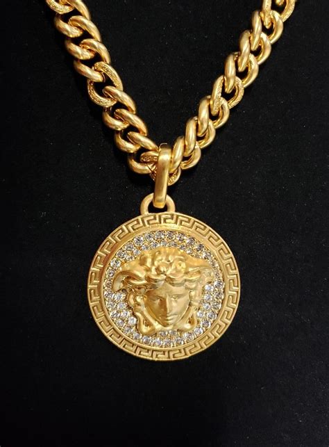 platinum versace chain|versace necklace real gold.